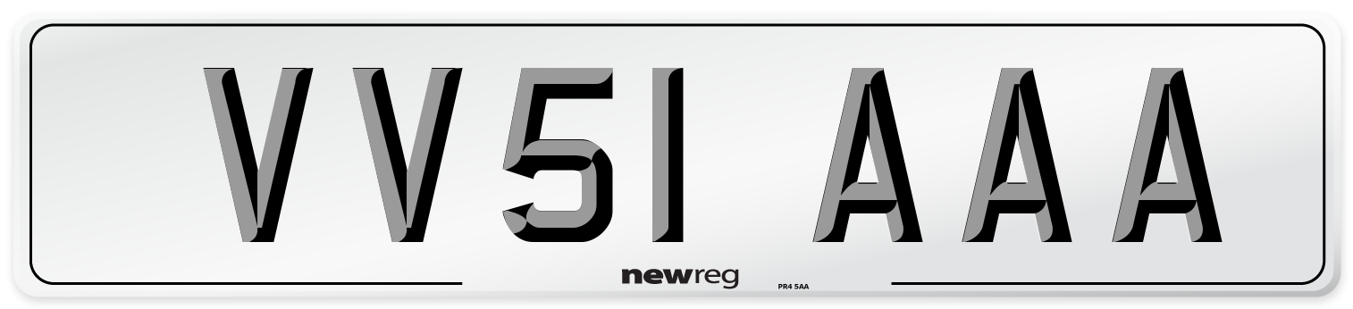VV51 AAA Number Plate from New Reg
